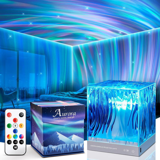 Auravo™ Aurora LED Projector Lamp – 16-Color Northern Lights